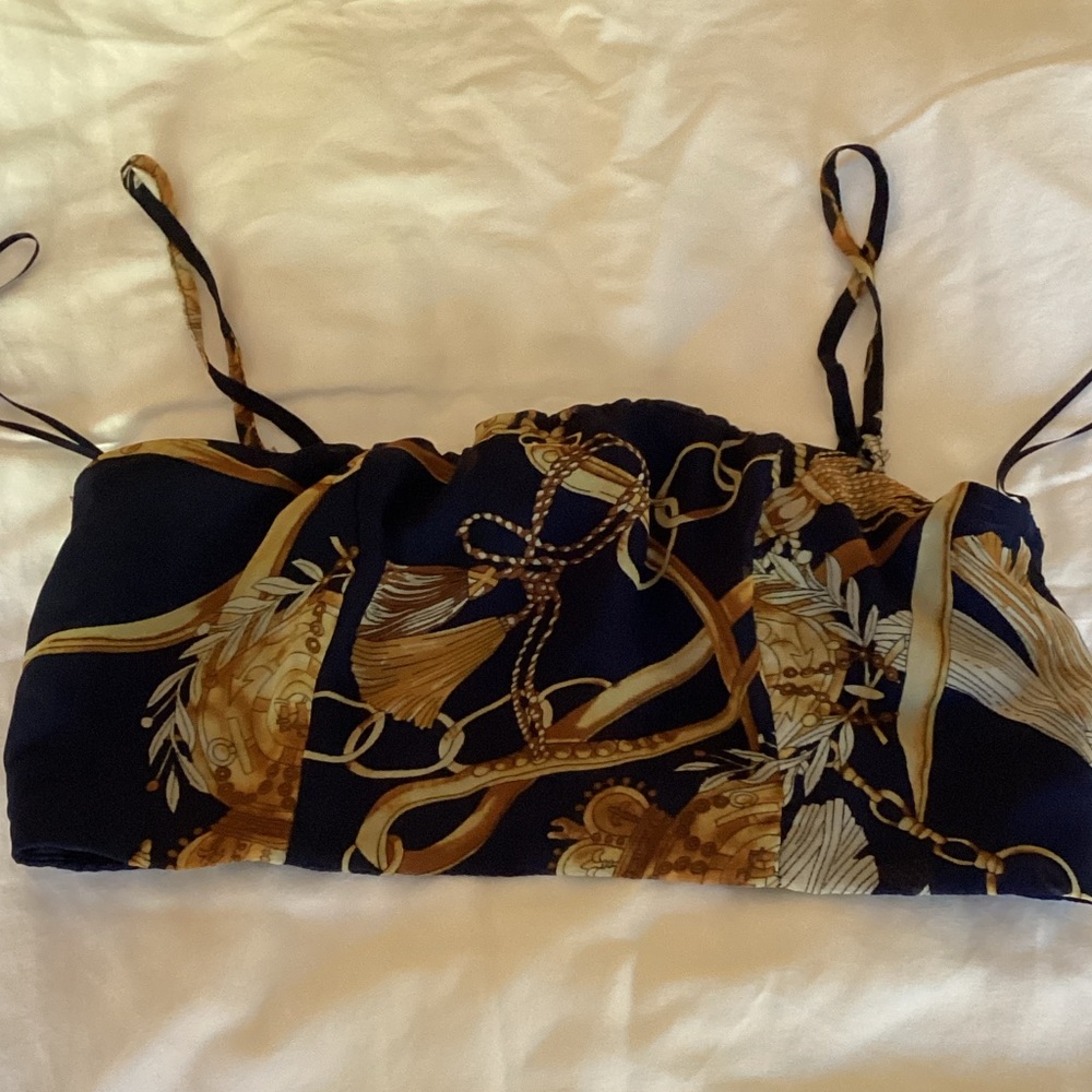 Fashion Nova Black and Gold Camisole